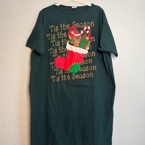 Vintage 90s Christmas T-Shirt Nightgown (OS)